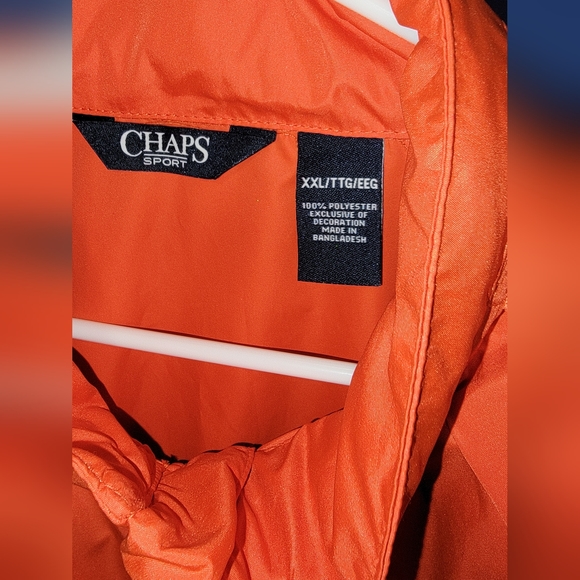 Chaps Orange wind breaker w/ hidden hood XXL - Picture 10 of 10